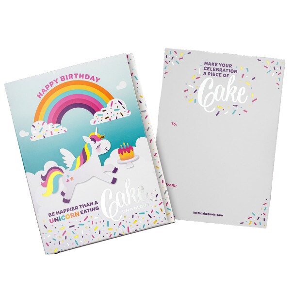 Unicorn Birthday InstaCake Card